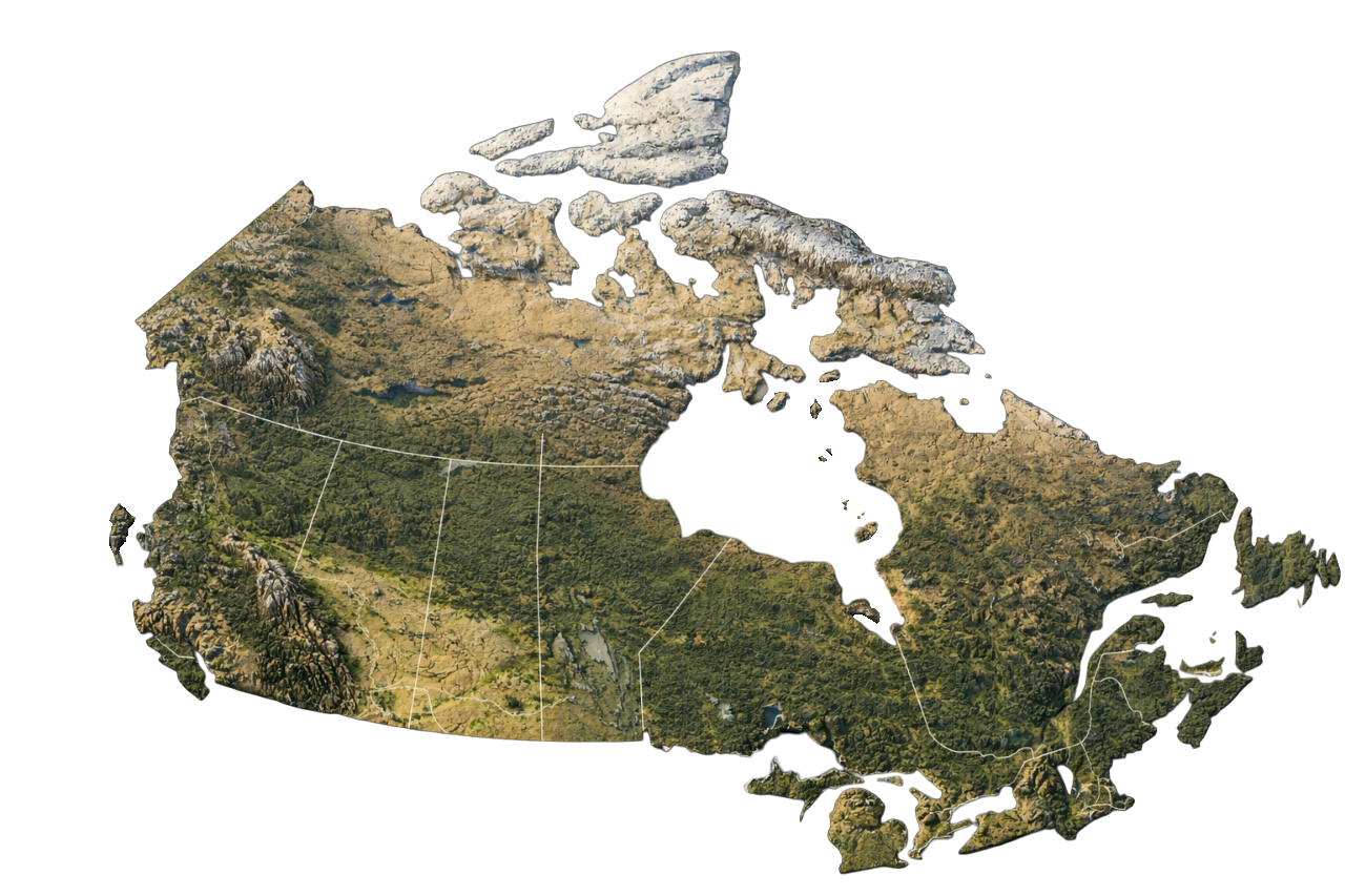 Canada map overlay